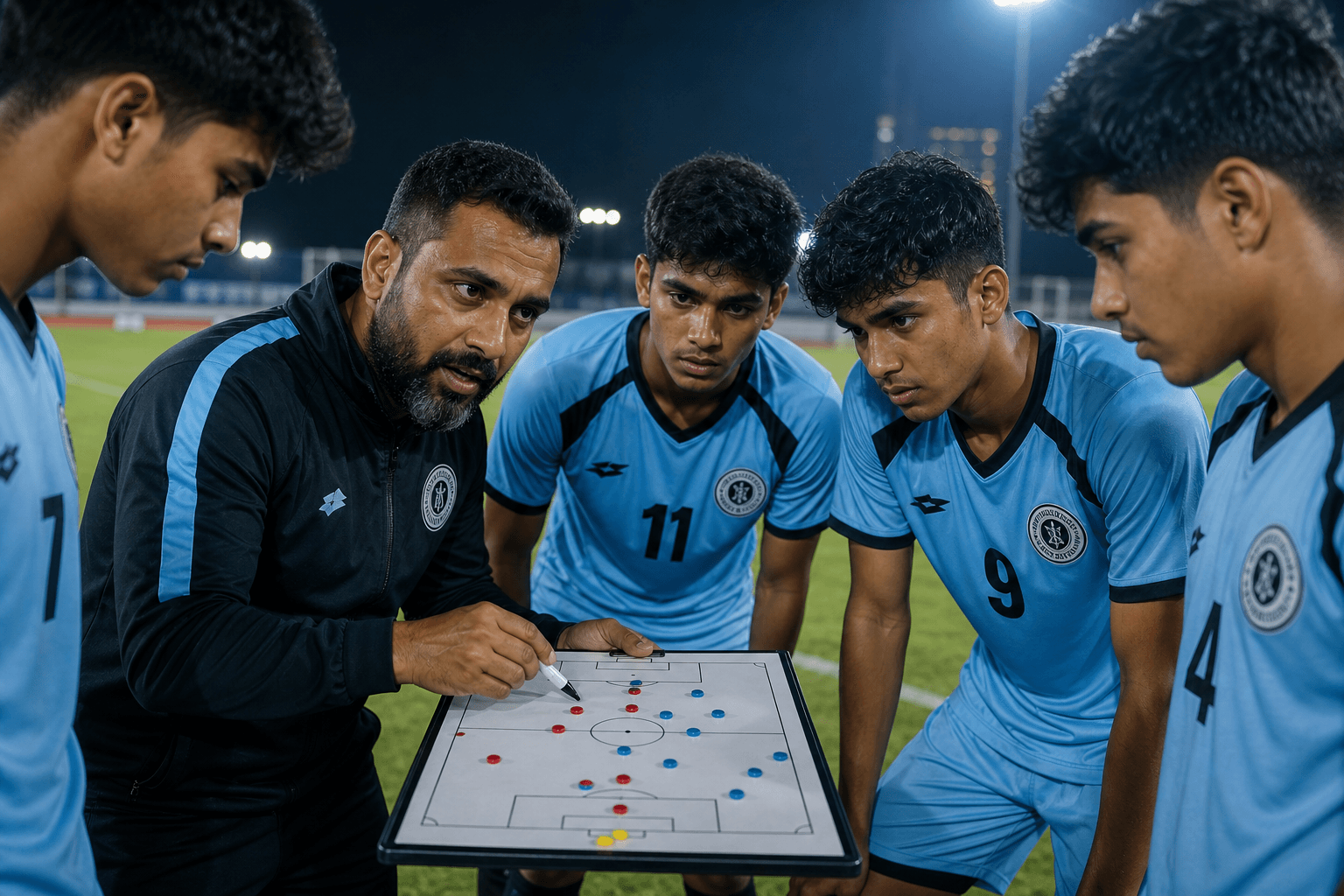 Tactical training at Astra Football Academy