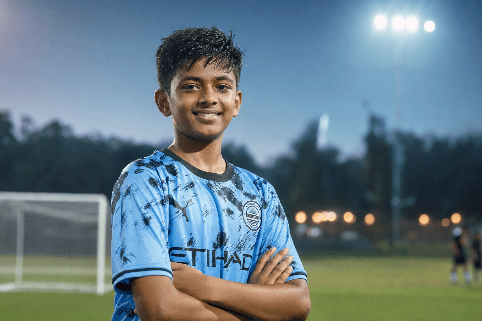 Confidence — young Astra FC footballer in training